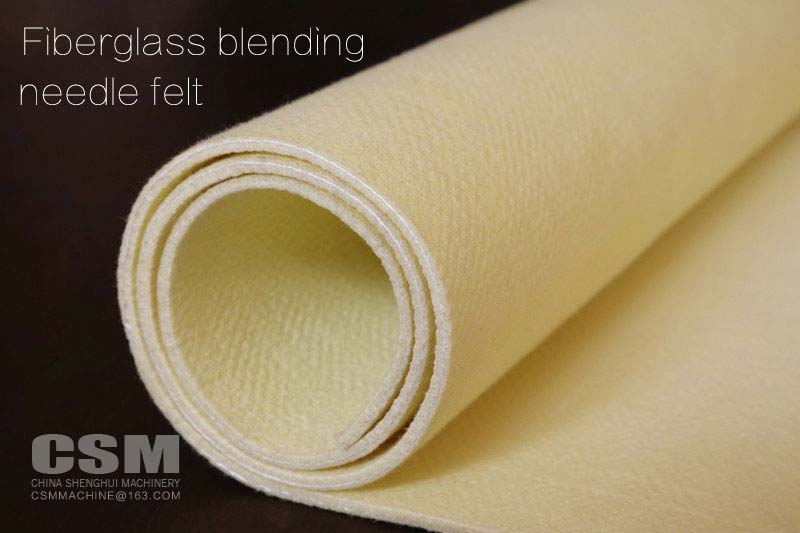 Fiberglass blending needle felt